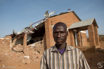 Bombs destroyed the Angolo church in Sudan, along with others like it.
