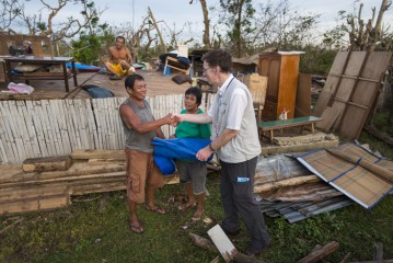 Our team was able to supply food and tarps to storm victims on remote Bantayan Island.