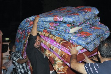 Thousands of mattresses have been given to displaced families fleeing ISIS jihadists.