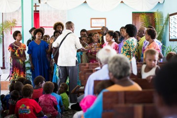 Easter Sunday service at Calvary Life Church on Tanna Island