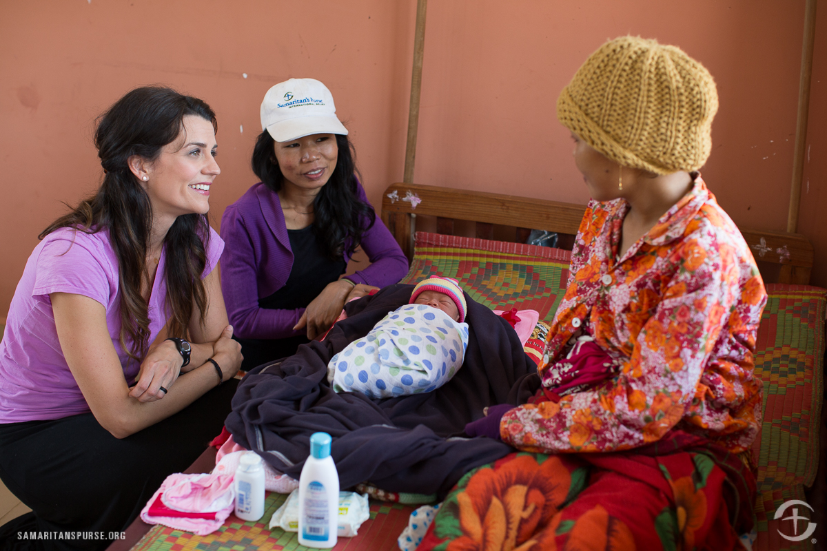 Kratie Province, Cambodia. Cissie Graham visits a community birthing center.