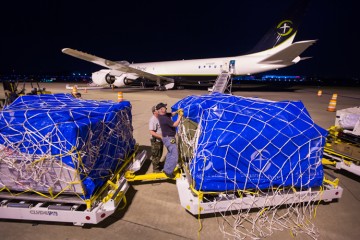Ecuador earthquake. Samaritan's Purse staff were busy loading the plane last night and this morning. 