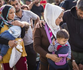 Refugees stranded in Greece. Samaritan's Purse is helping provide relief in the midst of crisis.