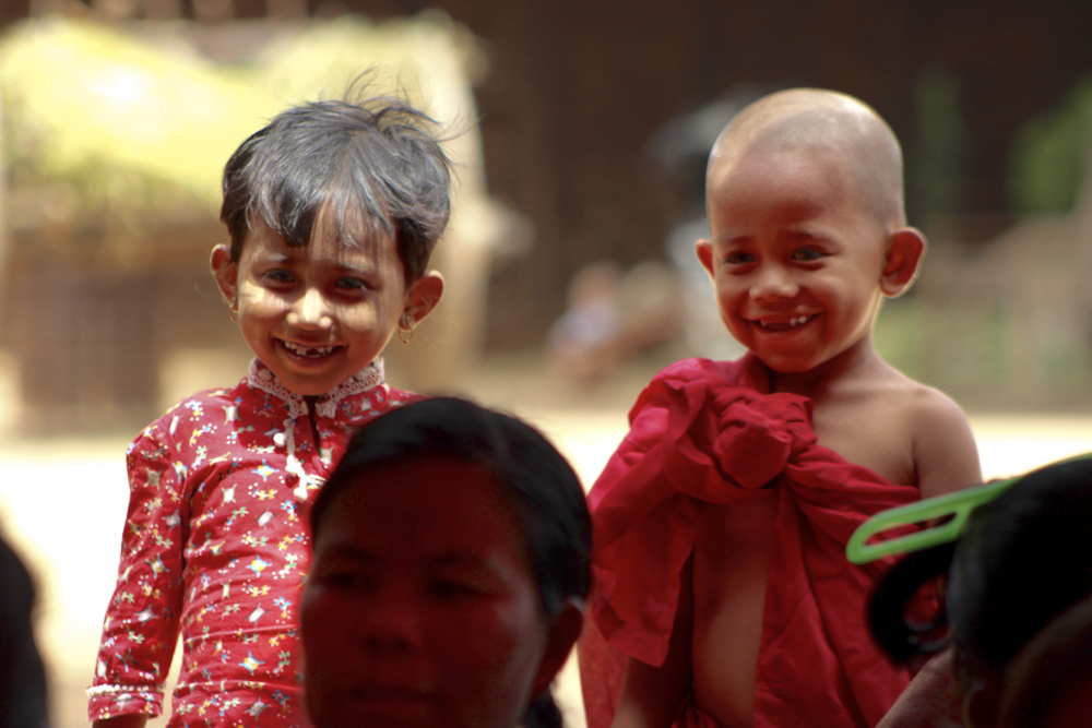 Children attend the hygiene training