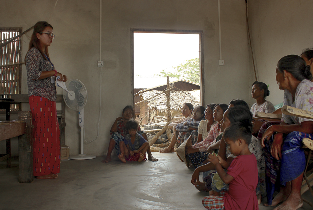 Women at the menstrual health training 