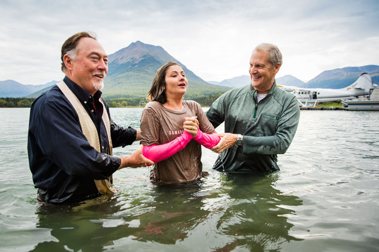 Brandi Pierce was baptized during Week 12 of Operation Heal Our Patriots at Samaritan Lodge Alaska