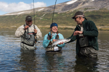 Israel and Rosa Santiago enjoyed fishing together in Alaska.