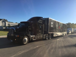Trucks arriving in Bluffton, South Carolina 