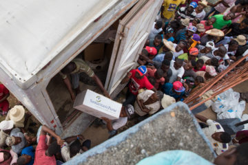 Distributions of non-food relief items have helped thousands of Haitians.