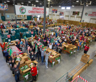 Volunteers at the Denver processing center.