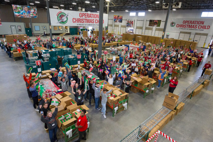 Volunteers at the Denver processing center.