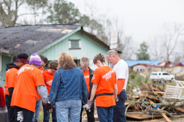 Samaritan's Purse teams are prayerfully ministering to homeowners in Mississippi. 