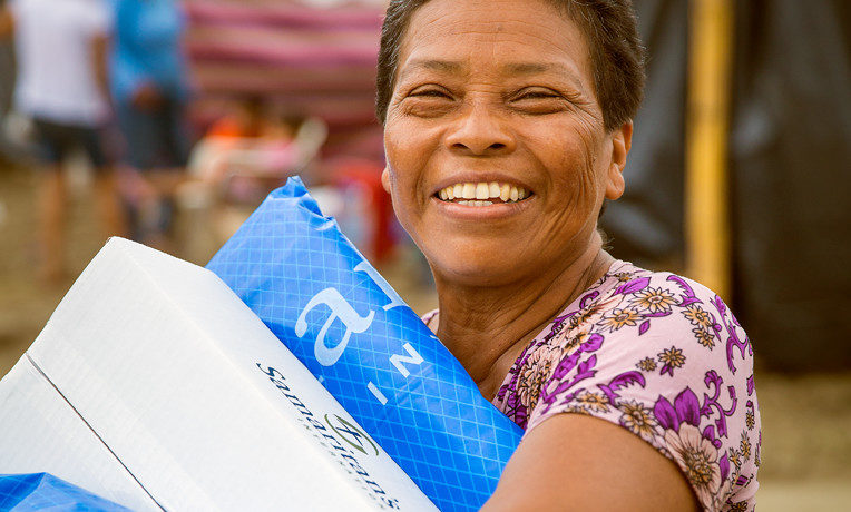 One way we help in disaster situations is by handing out “family survival kits” that include warm blankets, buckets with water filters, cooking utensils, soap, and other daily essentials. For just $45, we can provide a lifeline to a family that has lost everything, to help them get back on their feet.
