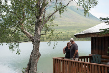 Ward and Amy share a moment during their week at Samaritan Lodge Alaska in 2015