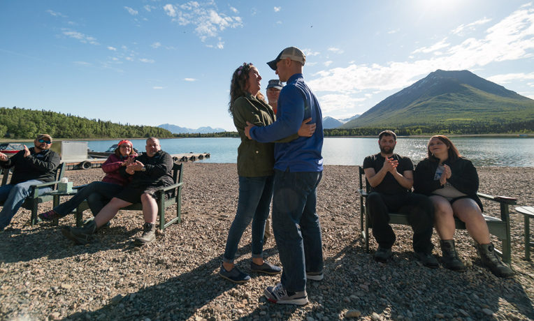 Military couples came away refreshed after a week at Samaritan Lodge Alaska through Operation Heal Our Patriots. Some couples, including Marine Corporal Chad and Lindsey Hiser, publicly renewed their marriage vows.