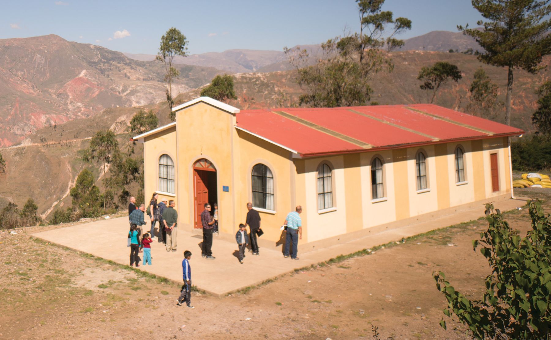 Members of a congregation in Chuma, Bolivia, attend church services in a building constructed by Samaritan's Purse.