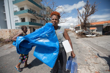 A small-scale distribution occurred on Sunday in St. Martin. 