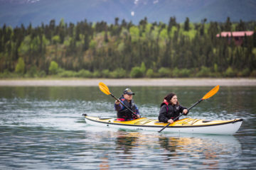 Kayaking together is a great way to grow closer as a couple. 