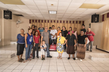 Pastor Ramona Berdomo and congregation  members were grateful to receive a generator from Samaritan's Purse. 