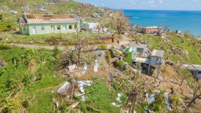 Hurricane Maria devastated the island of Dominica. 