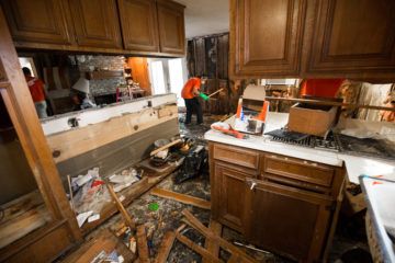 Doug's home required a mud-out after Hurricane Harvey dumped four feet of water inside.
