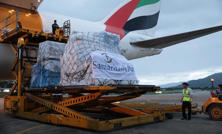 Supplies sent by Samaritan's Purse for 10,000 families have arrived in Vietnam. Many people are suffering after Typhoon Damrey.