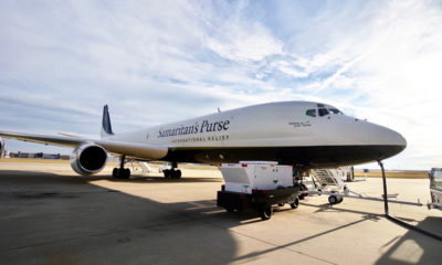 Our DC-8 departed from Greensboro, North Carolina, headed to Bangladesh to deliver medical equipment and supplies.