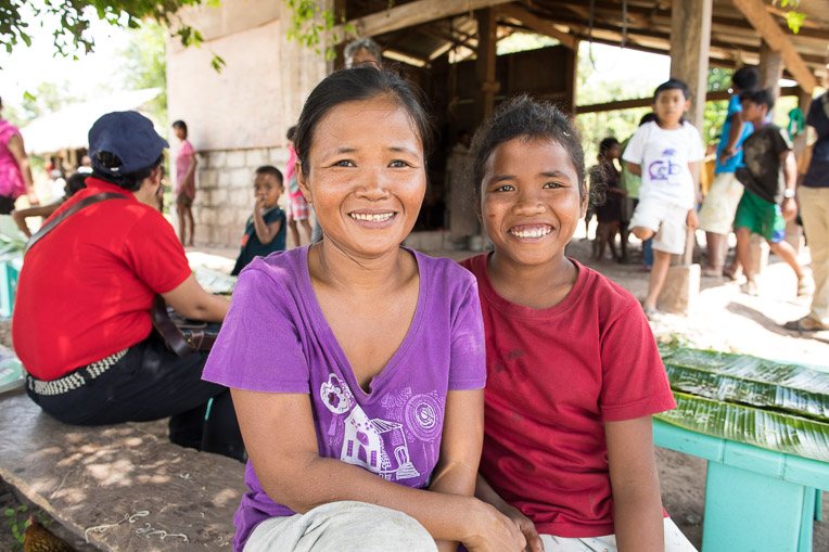 Mother and daughter in unreached people group village in the Philippines 