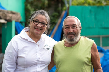Pastor Aida Hernandez of the House of the Fisherman and members of the church reached out to Patricio Palermo and shared the Gospel of Jesus Christ.
