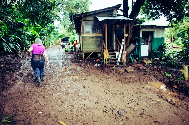 Kauai's northern shore mud mess Samaritan's Purse teams clean up and repair