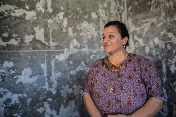 Diana thanks God for the help Samaritan’s Purse is providing in rebuilding her home on the Nineveh Plains.