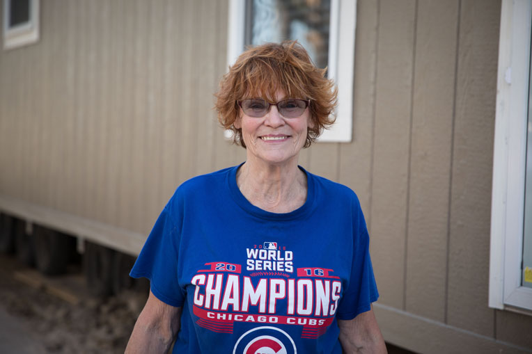 LaVerne Trapp is excited about her new mobile home provided by Samaritan's Purse.