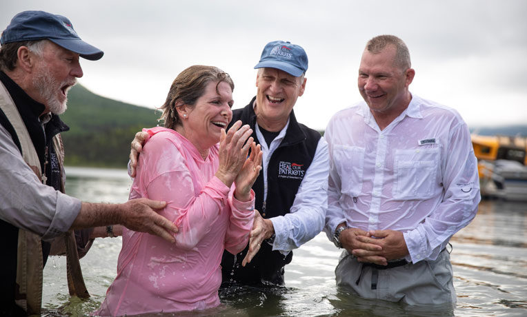 Marine Major Bob and Rebecca Schmidt were both saved and baptized during Week Two of Operation Heal Our Patriots. We praise God that five individuals were baptized and four couples rededicated their marriage.