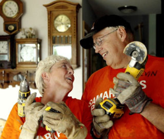 Volunteers during New York flooding