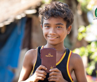 Alex lives in a remote village in the Philippines. He received a Bible written in Tagolog in his Operation Christmas Child shoebox.