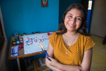 Jazmin, now 17, further developed her love for drawing and painting through the colored pencils and notebooks she received in her Operation Christmas Child shoebox gift at age 6.
