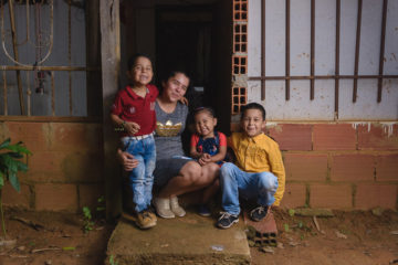 Yariana's three children received Operation Christmas Child shoeboxes. They fled from Venezuela in 2016 and have started a new life in Colombia.