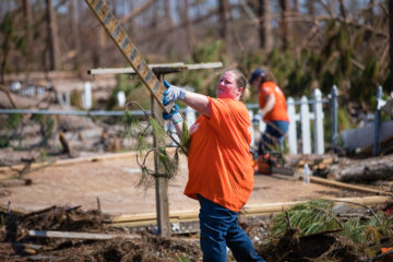 Kristy Kulberg was among the volunteers who served at the Cribbs' home. Weeks before Michael, Samaritan's Purse volunteers helped clean up her property after Hurricane Florence struck the Carolinas.