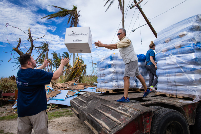 30 tons of critical relief supplies--including emergency shelter materials, solar lights, and water filtration units--arrive in Saipan to aid thousands of families affected by Typhoon Yutu.