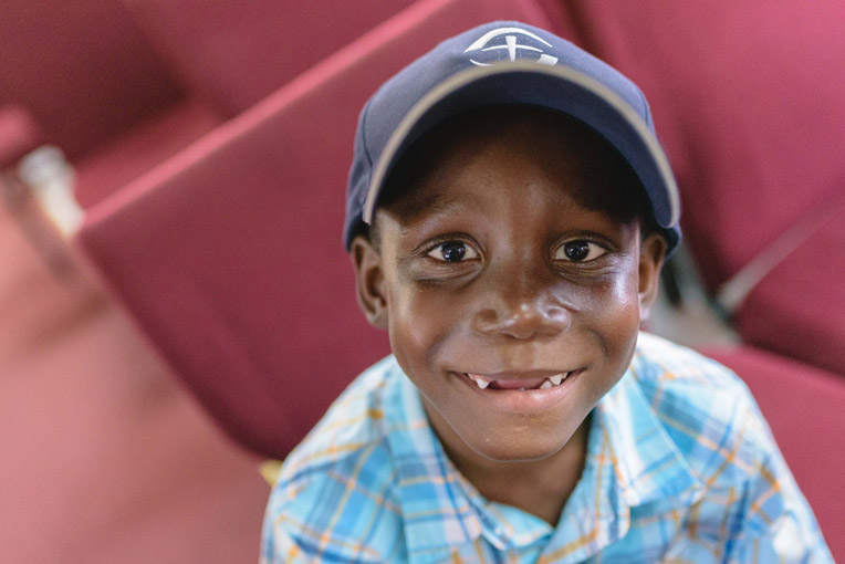 This young boy received an Operation Christmas Child shoebox in Antigua this weekend.