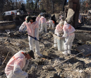 Samaritan's Purse volunteers are working hard throughout Butte County, California, to help homeowners sift through ashes and try to recover valuable possessions not destroyed by the fire.