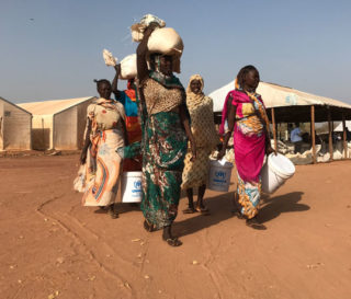 Through our partnership with World Food Programme, more than 400,000 people throughout South Sudan receive basic food items.
