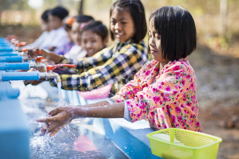Children will be healthier when they regularly wash their hands.