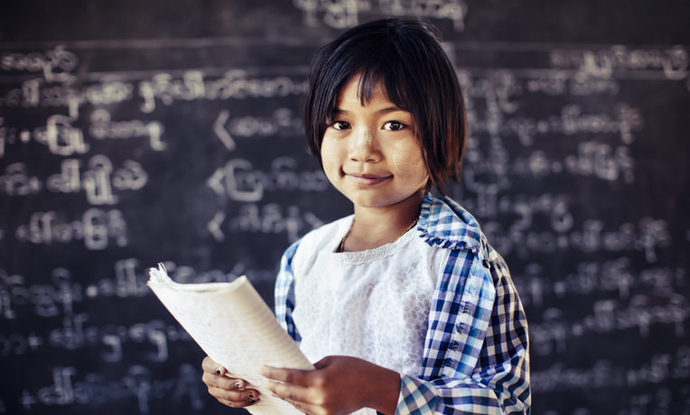 Children in Myanmar are more likely to stay in school when they are healthy.