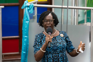 Sister Pauline Reid sang from experience about the love of God. 