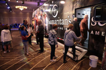 Conference attendees toured the Samaritan's Purse trucks that are deployed during disasters. 