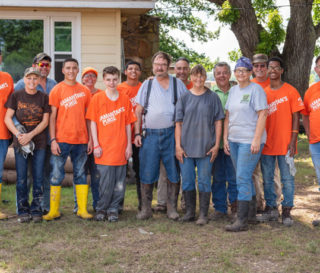 Robert and Nancy Atchley's home was wrecked by floodwaters. Our volunteers helped them in Jesus' Name dig out of the mess.