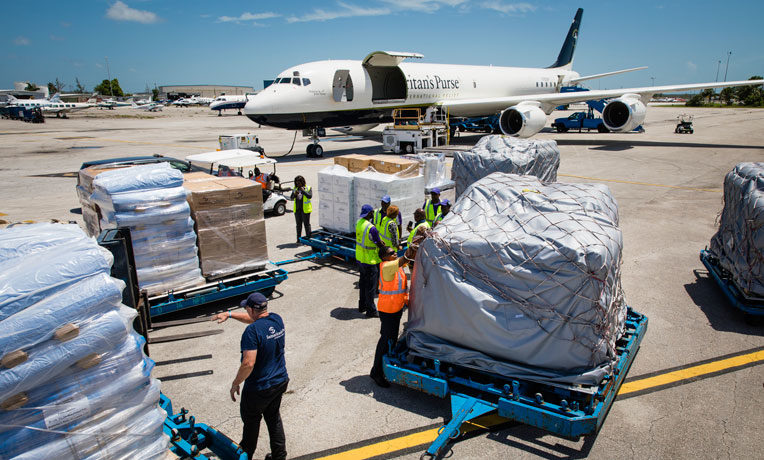 Thirty tons of emergency relief from Samaritan's Purse has arrived in the Bahamas.