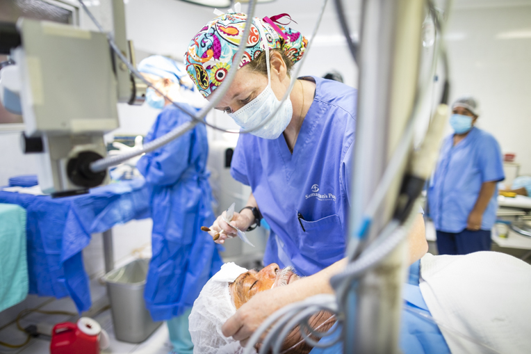 Nurse Karen Daniels cares for patients in the operating room.