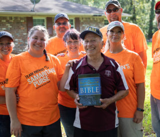 Team Patriot volunteers and WWII veteran Joe Escamilla.